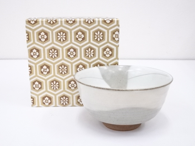 京焼　押小路窯造　白釉茶碗